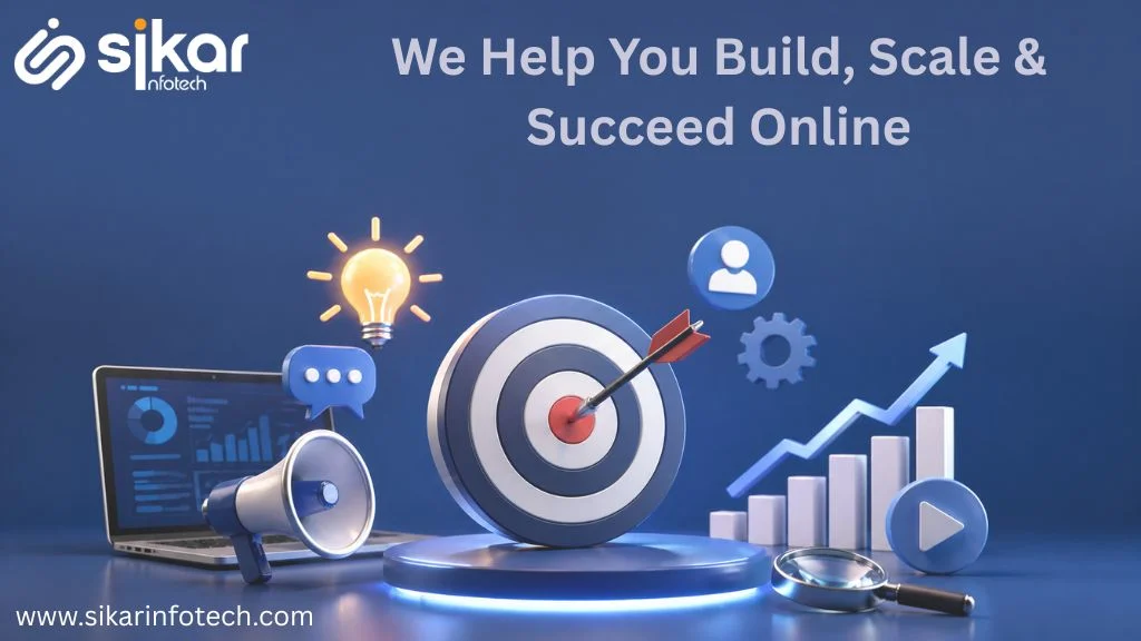 Digital marketing agency working on brand building strategies and online business growth - Sikar Infotech